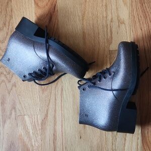 Mini Melissa Rainbow Glitter Chelsea Boots